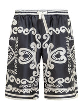 Shorts Jogging in Twill di Seta Marina - Dolce & Gabbana | Lidia Shopping