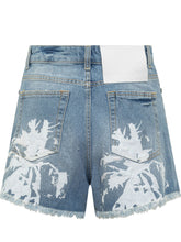 Denim Shorts with Texture Print - Barrow | Lidia Shopping