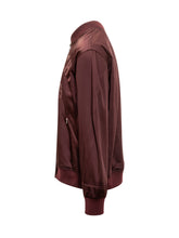 Bordeaux Satin Bomber Jacket with Logo by Givenchy - Fall/Winter 2025 - On Sale - Uomo | Lidia Shopping