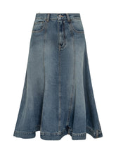 Gonna Victoria Beckham in Denim Svasato - Saldi | Lidia Shopping