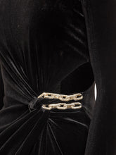 Self-Portrait Draped Velvet Dress - Promo Women | Lidia Shopping