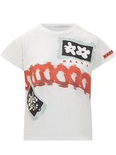 T-shirt Marni bianca con stampa - Marni | Lidia Shopping