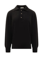 A Paper Kid Maglia Polo Nera In Lana Con Bottoni - A Paper Kid | Lidia Shopping