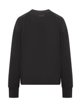 MSGM Black Sweatshirt with Follow the Rabbit Print - Msgm | Lidia Shopping