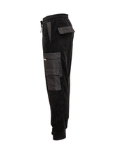 GCDS Black Velvet Cargo Jogger Pants - Fall/Winter 2025 - On Sale - Uomo | Lidia Shopping