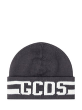 GCDS Black Wool Logo Beanie - Collezione Happy Birthday | Lidia Shopping