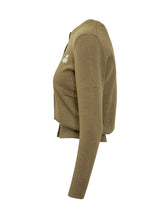 Marant Étoile Green Cardigan with Embroidered Logo - Marant Étoile | Lidia Shopping