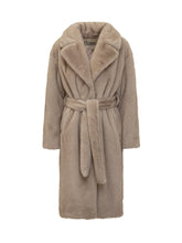 Herno Faux Fur Coat with Belt - Herno | Lidia Shopping