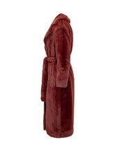 Herno Red Faux Fur Coat with Belt - Herno | Lidia Shopping