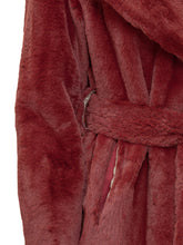 Herno Red Faux Fur Coat with Belt - Herno | Lidia Shopping