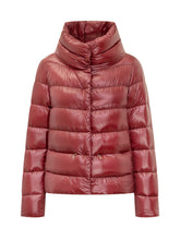 Herno Shiny Red Puffer Jacket with High Collar - Herno | Lidia Shopping