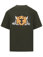 Kenzo Green Tiger Print T-Shirt for Men - Fall/Winter 2025 - On Sale - Uomo | Lidia Shopping