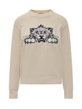 Kenzo Beige Sweater with Tiger Embroidery - Kenzo | Lidia Shopping