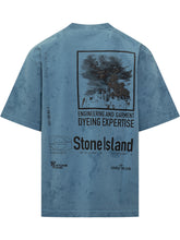 Stone Island T-Shirt Logo Azzurra - Fall/Winter 2025 - On Sale - Uomo | Lidia Shopping