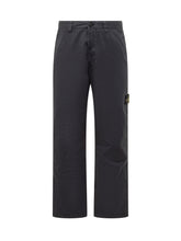 Pantaloni Neri in Cotone con Logo Stone Island - Fall/Winter 2025 - On Sale - Uomo | Lidia Shopping