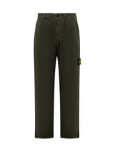 Pantaloni Stone Island in Cotone Verde - Fall/Winter 2025 - On Sale - Uomo | Lidia Shopping