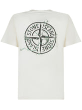 Stone Island Kids T-shirt Bianca con Logo Bussola - Fall/Winter 2025 - On Sale - Bambino | Lidia Shopping