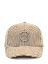 Cappellino in Velluto a Coste Stone Island con Logo - Fall/Winter 2025 - On Sale - Bambino | Lidia Shopping