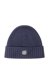 Stone Island Berretto in Maglia Blu - Fall/Winter 2025 - On Sale - Bambino | Lidia Shopping