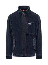 Fay Giacca in Velluto Blu con Collo Alto e Zip - Fall/Winter 2025 - On Sale - Uomo | Lidia Shopping