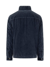 Fay Giacca in Velluto Blu con Collo Alto e Zip - Fall/Winter 2025 - On Sale - Uomo | Lidia Shopping