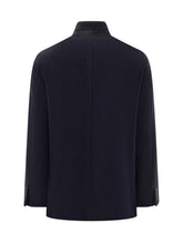 Fay Giacca Blu con Collo alla Coreana e Gancio - Fall/Winter 2025 - On Sale - Uomo | Lidia Shopping