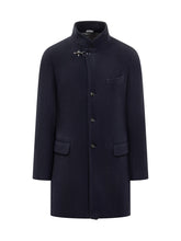 Fay Cappotto Blu con Collo alla Coreana e Gancio - Fall/Winter 2025 - On Sale - Uomo | Lidia Shopping