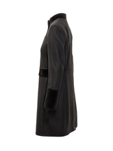 Fay Black Coat with Velvet Details - Fay | Lidia Shopping