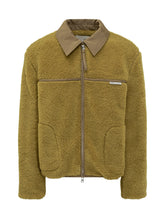 Ami Giacca in Shearling Giallo con Colletto a Contrasto - Ami Alexandre Mattiussi | Lidia Shopping