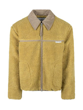 Ami Giacca in Shearling Giallo con Colletto a Contrasto - Ami Alexandre Mattiussi | Lidia Shopping