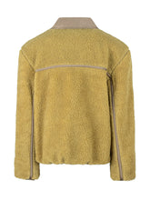 Ami Giacca in Shearling Giallo con Colletto a Contrasto - Ami Alexandre Mattiussi | Lidia Shopping