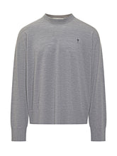 Maglia Girocollo Lana Grigia Ami Alexandre Mattiussi - Ami Alexandre Mattiussi | Lidia Shopping