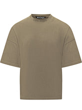 T-Shirt Verde Logo Collo Palm Angels - Fall/Winter 2025 - On Sale - Uomo | Lidia Shopping