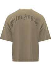 T-Shirt Verde Logo Collo Palm Angels - Fall/Winter 2025 - On Sale - Uomo | Lidia Shopping