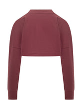 Palm Angels Cropped Cotton Logo Sweatshirt - Palm Angels | Lidia Shopping