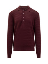 Maglia Polo Paolo Pecora in Lana Vergine Bordeaux - Fall/Winter 2025 - On Sale - Uomo | Lidia Shopping