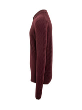 Maglia Polo Paolo Pecora in Lana Vergine Bordeaux - Fall/Winter 2025 - On Sale - Uomo | Lidia Shopping