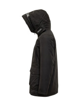 Black Technical Parka with Hood Woolrich - Collezione Happy Birthday | Lidia Shopping