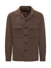 Zegna Overshirt in Lana Marrone - Fall/Winter 2025 - On Sale - Uomo | Lidia Shopping