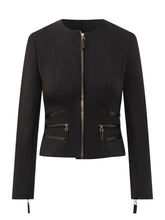 Giacca nera con zip Elisabetta Franchi - Elisabetta Franchi | Lidia Shopping