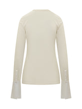 Darkpark Ivory Long-Sleeve T-Shirt with Contrast Cuffs - Darkpark | Lidia Shopping