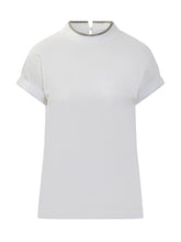 T-Shirt with Shimmering Neck Detail Brunello Cucinelli - Brunello Cucinelli | Lidia Shopping