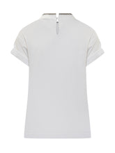 T-Shirt with Shimmering Neck Detail Brunello Cucinelli - Brunello Cucinelli | Lidia Shopping