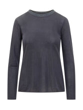 Maglia Puro Tatto blu scuro con girocollo - Promo Extra 10% | Lidia Shopping