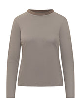 Maglia Taupe con Collo a Contrasto PURO TATTO - Promo Extra 10% | Lidia Shopping