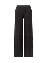 Exterior Black Wide-Leg Women s Trousers - Emporio Armani | Lidia Shopping