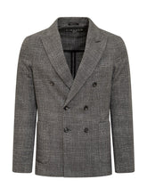 Circolo Grey Prince of Wales Double-Breasted Blazer - Circolo | Lidia Shopping