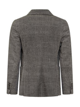 Circolo Grey Prince of Wales Double-Breasted Blazer - Circolo | Lidia Shopping