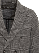 Circolo Grey Prince of Wales Double-Breasted Blazer - Circolo | Lidia Shopping