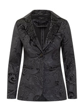 Circolo Black Paisley Jacquard Single-Breasted Blazer - Circolo | Lidia Shopping
